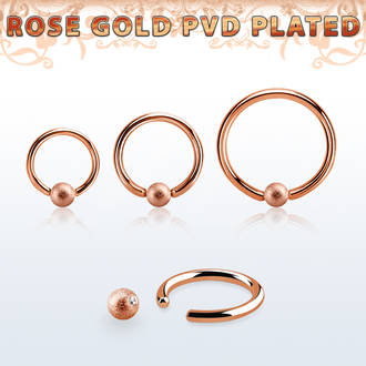 Kroužek s Kuličkou Rose Gold 10mm