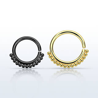 Septum zlatý s Kuličkami-8mm